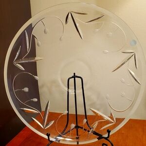 Vintage Tiffany & Co. Snowdrop Pattern Crystal Plate